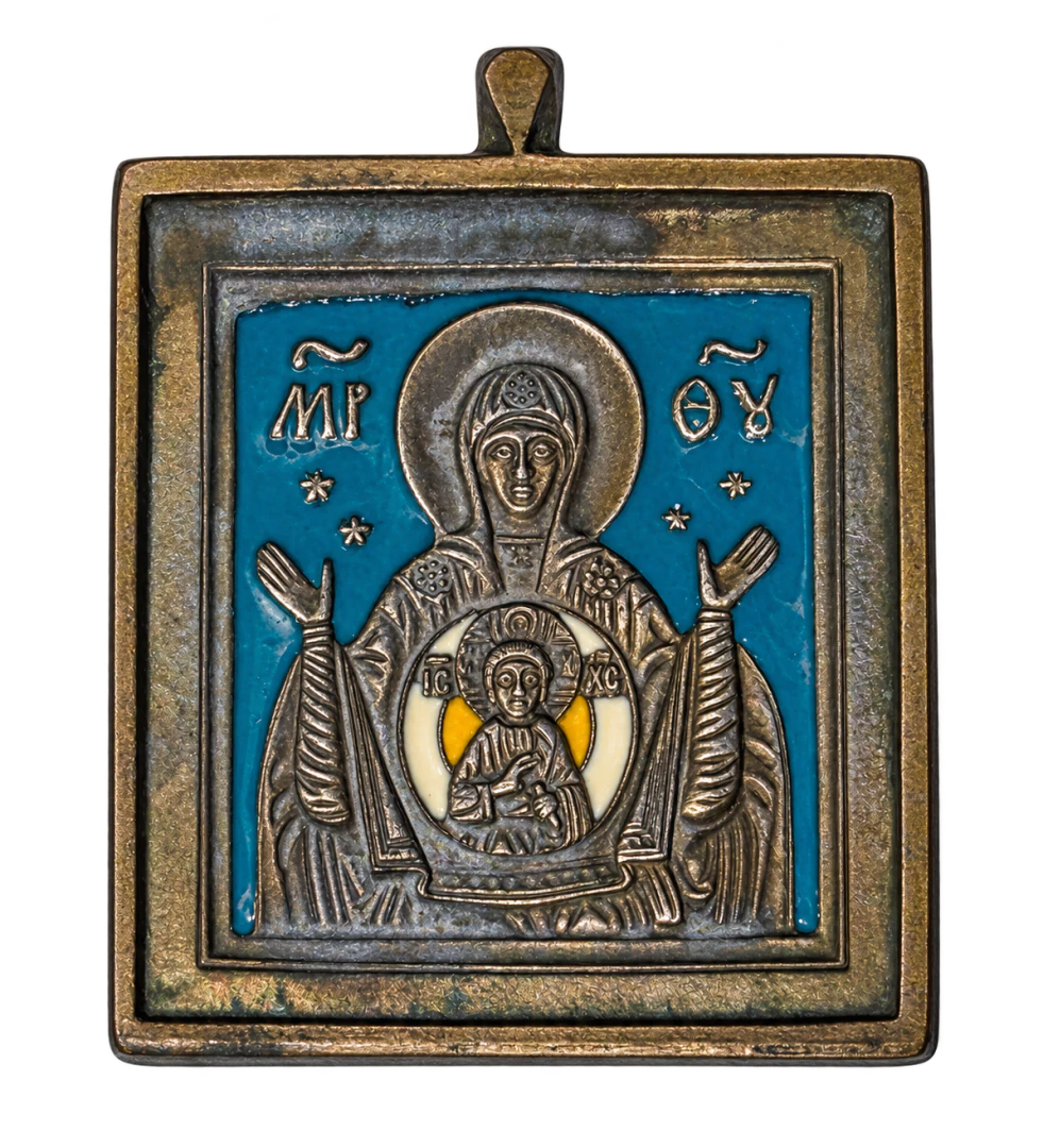 Icona bronzea della Madre di Dio del Segno
