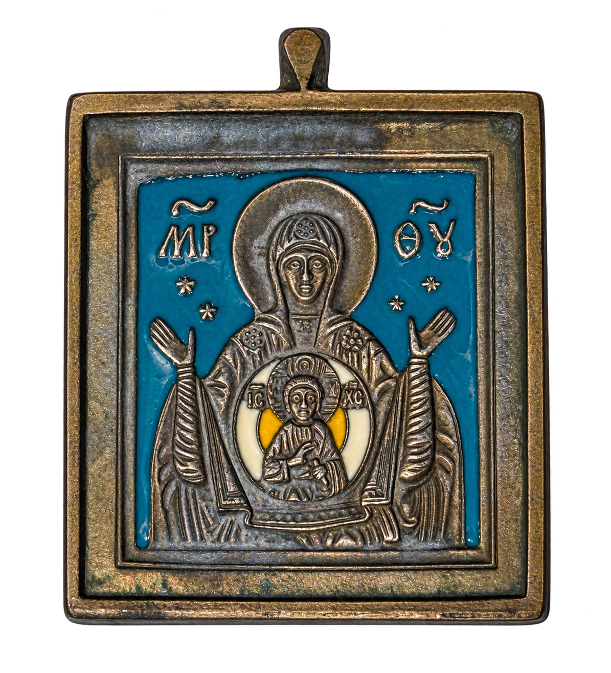 Icona bronzea della Madre di Dio del Segno (1 di 2)