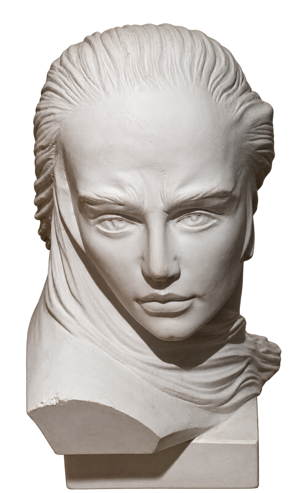 Busto in marmo bianco con profilo femminile (1 di 2)