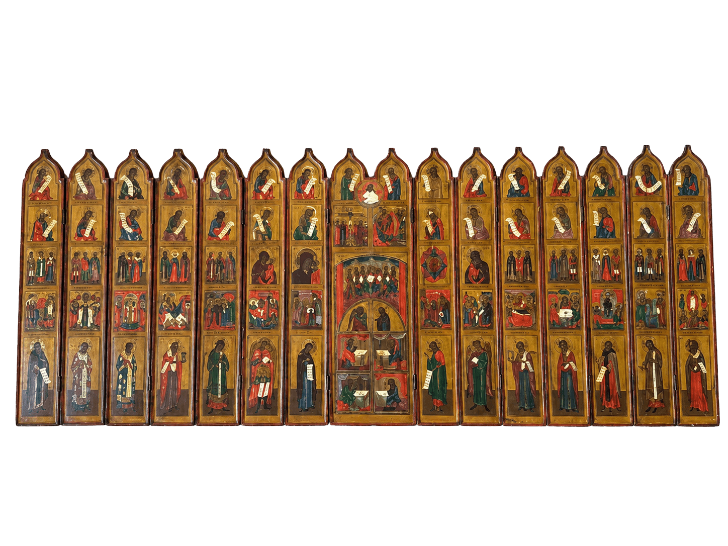 Orthodox work, Iconostasi da viaggio pieghevole: Vista principale